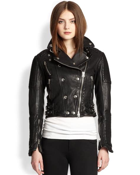 burberry brit leather jacket womens